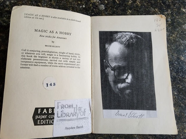 Magic As A Hobby - Bruce Elliott (pb)