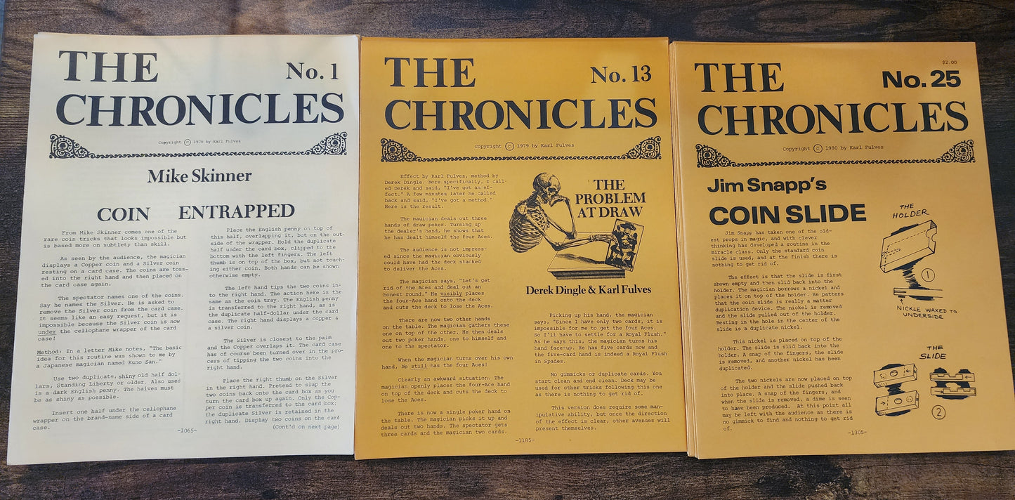 The Chronicles Magazine Complete File ( 36 Issues) - Karl Fulves (Set #1)