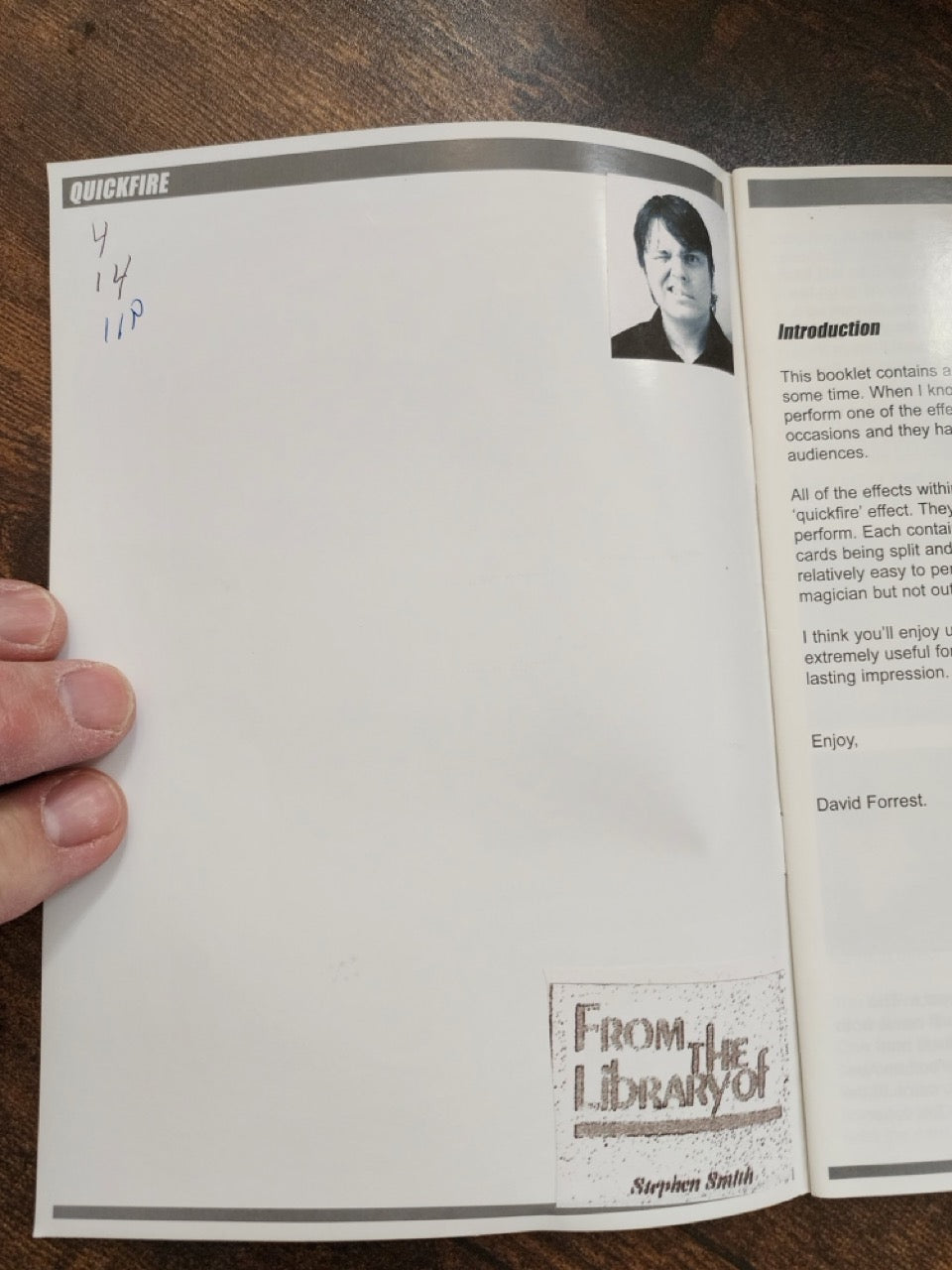 QUICKFIRE - David Forrest