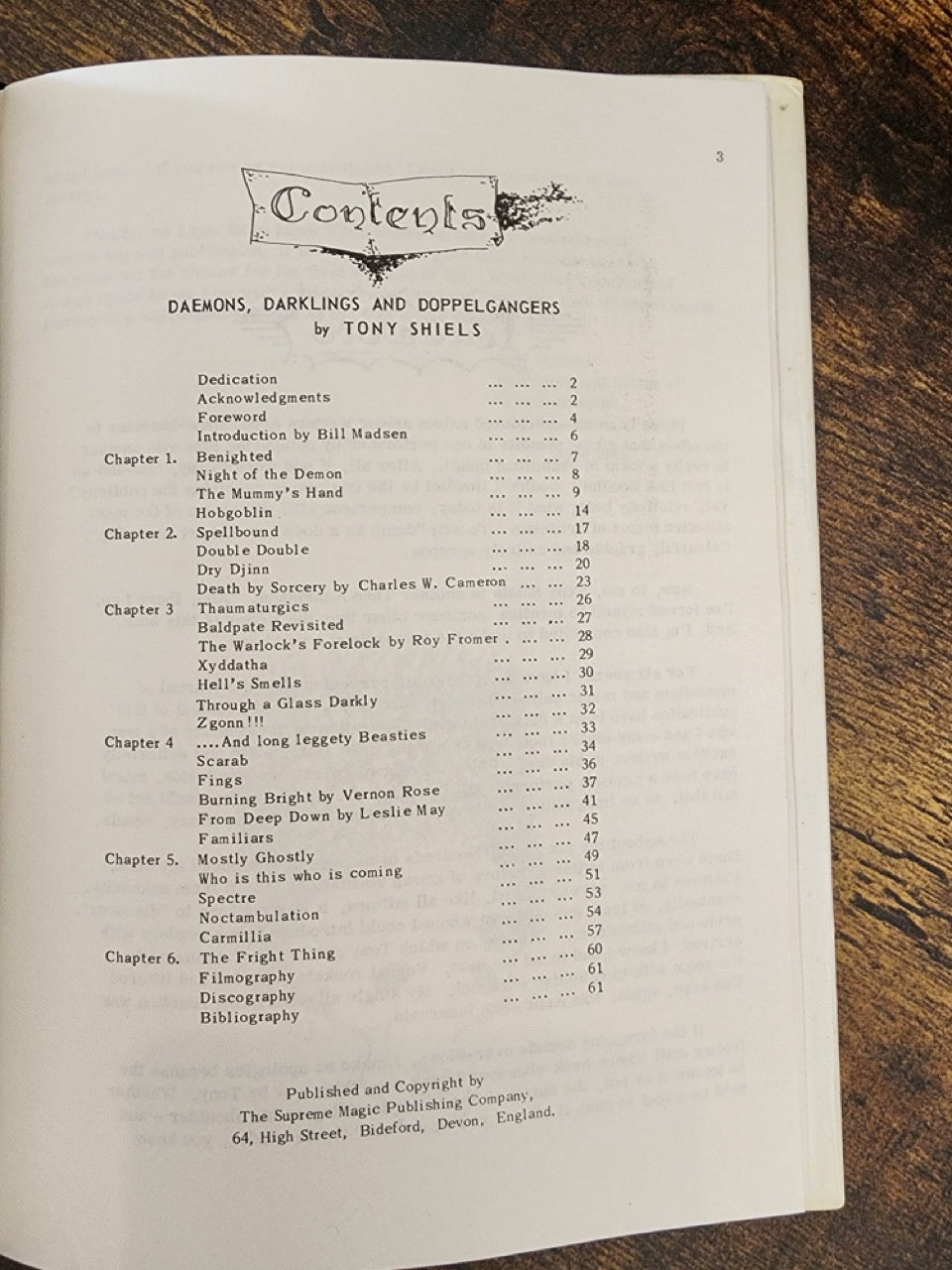 Daemons, Darklings and Doppelgangers - Tony Shiels