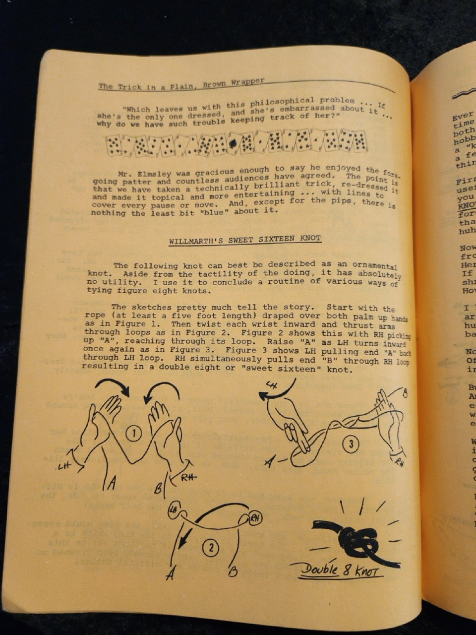 A Ring and Rope and Around The Table Lecture Notes - Phil Willmarth - SIGNED