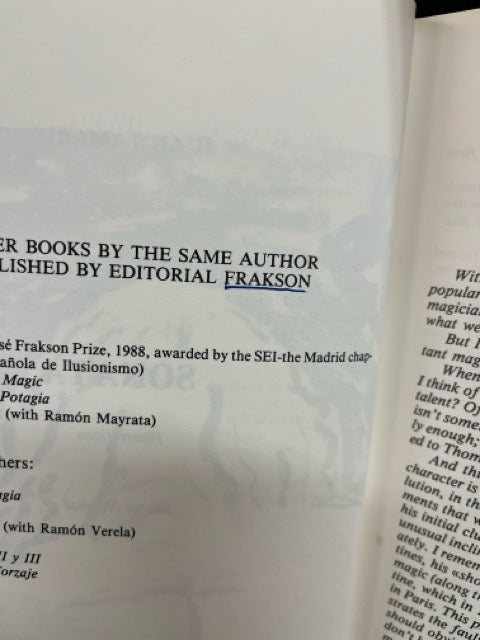 Sonata: Bewitched Music Vol. 1 - Juan Tamariz (First Edition) (USED) - SIGNED