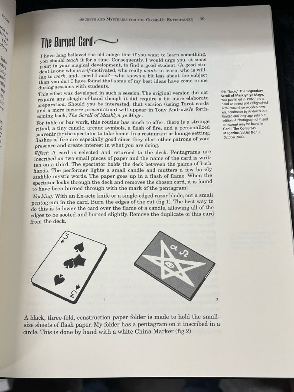 Mastering the Art of Magic - Eugene Burger (1st edition) - SIGNED