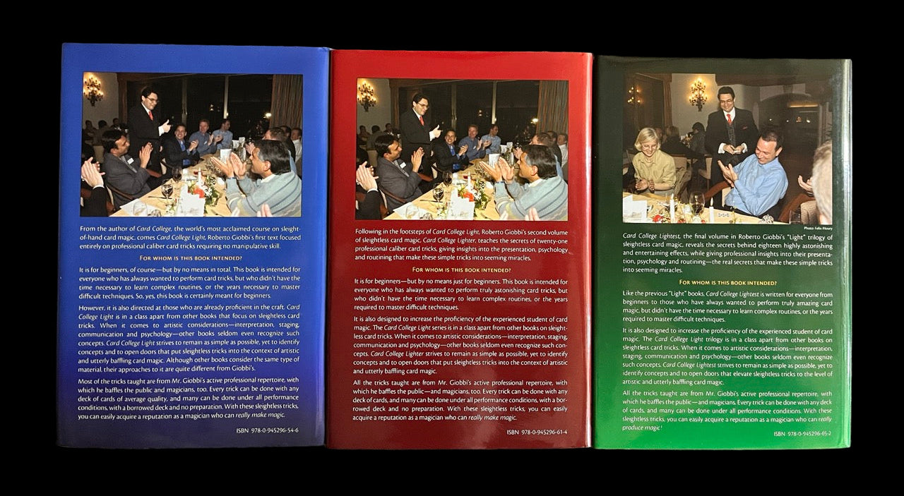 Card College Light, Lighter and Lightest (Three Book Set) - Roberto Giobbi
