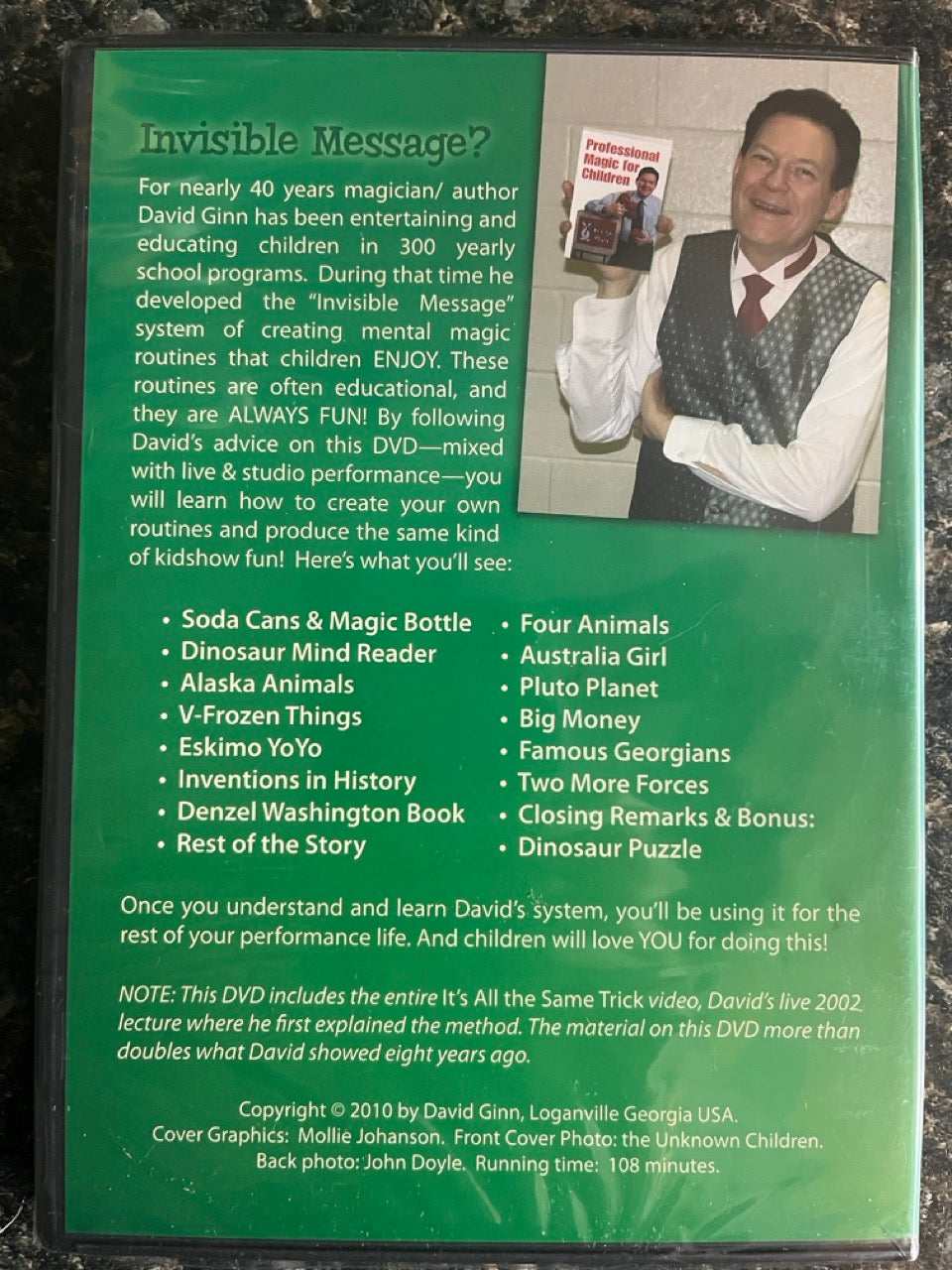 Invisible Message: Entertaining and Educating Children with Mental Magic - David Ginn - DVD