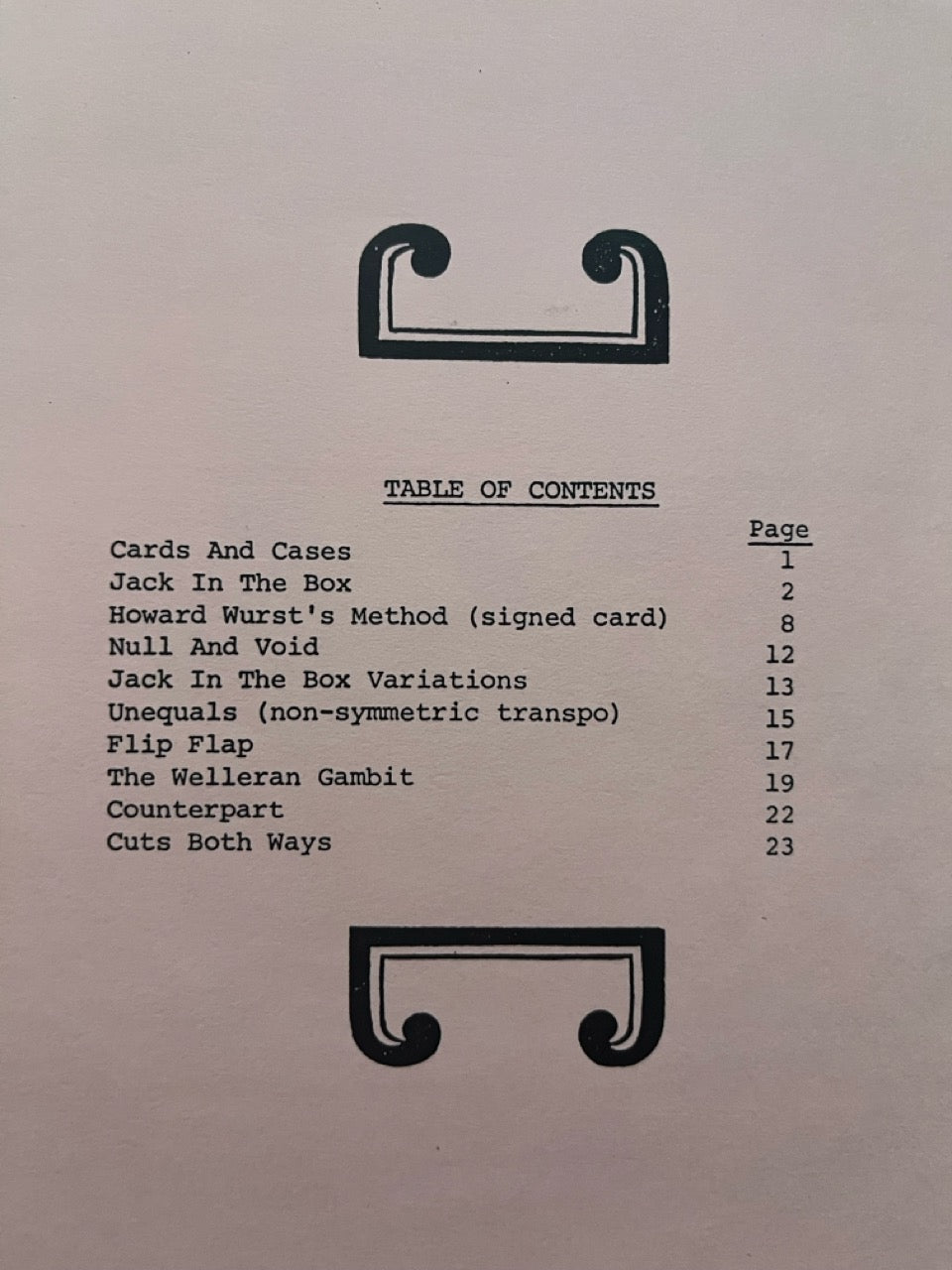 Jack In The Box - Karl Fulves