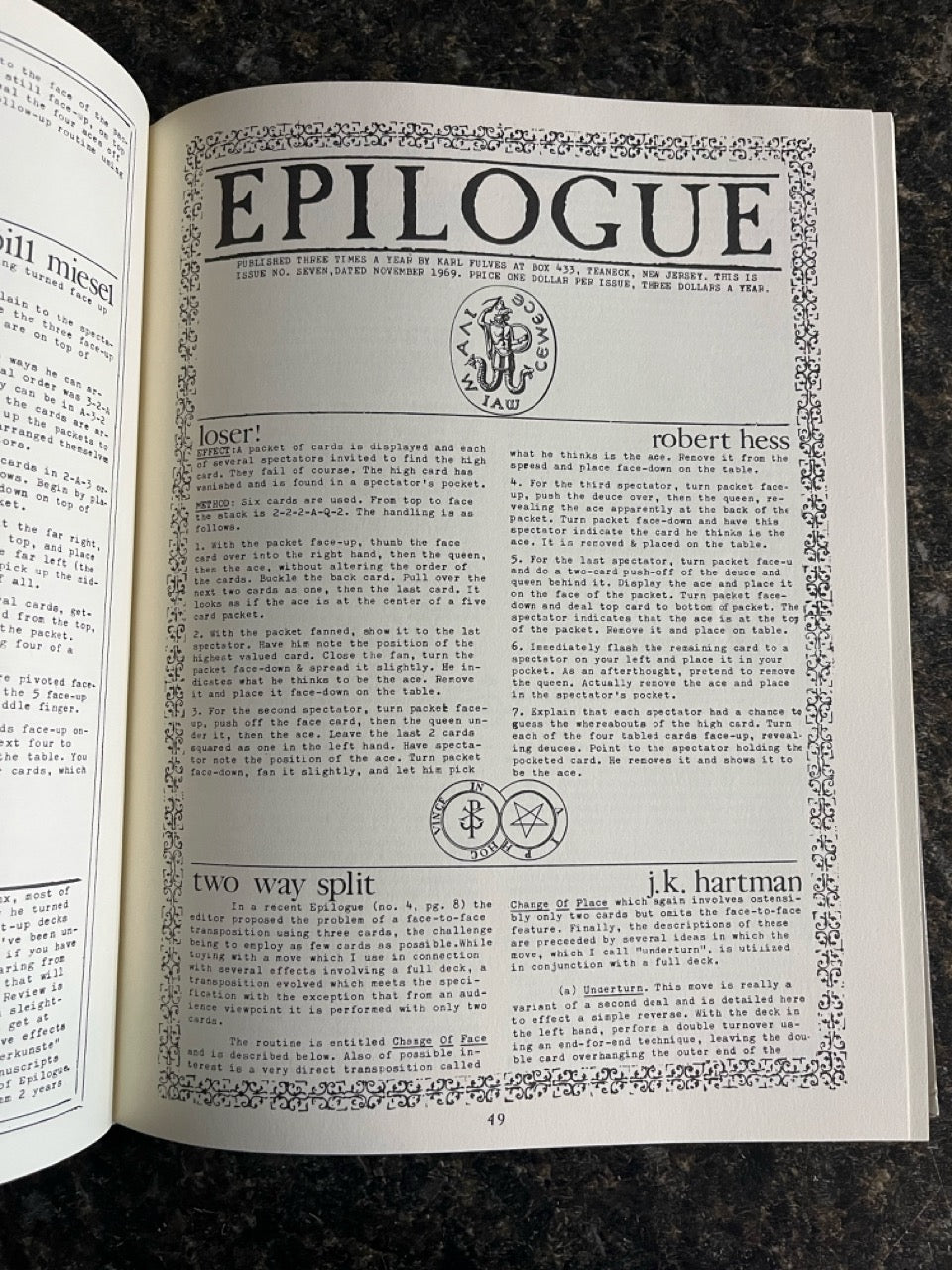 Epilogue - Karl Fulves (Copy #2)
