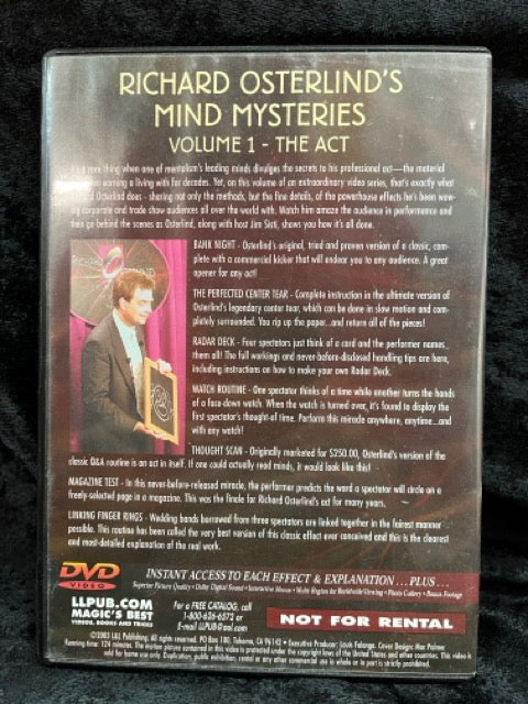 Richard Osterlind's Mind Mysteries, Vol. 1 - DVD