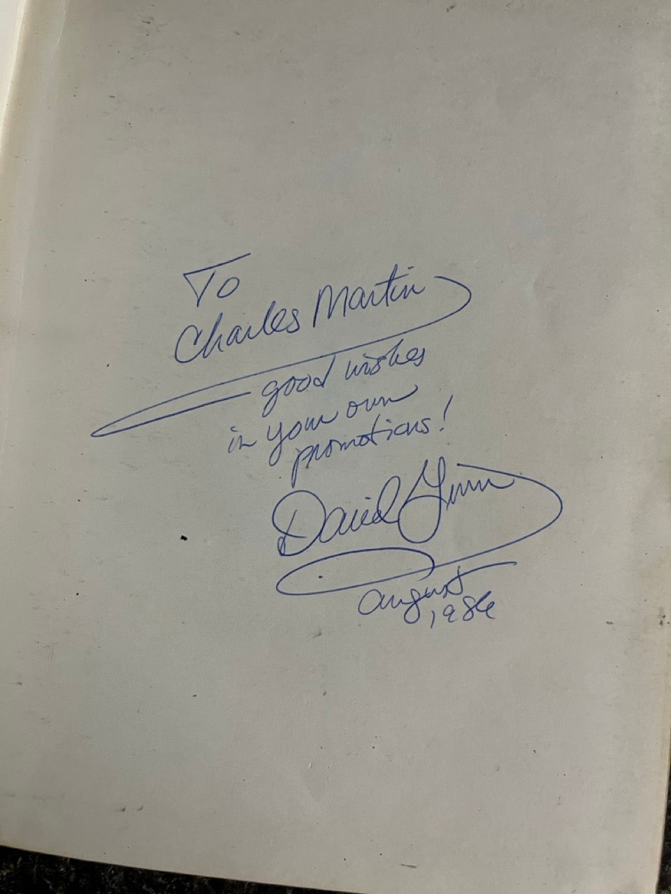 Promoting Me and You 2 - David Ginn - SIGNED