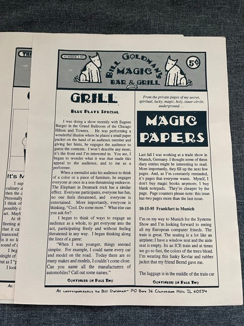 Bill Goldman's Magic Bar & Grill - Issues 1-6
