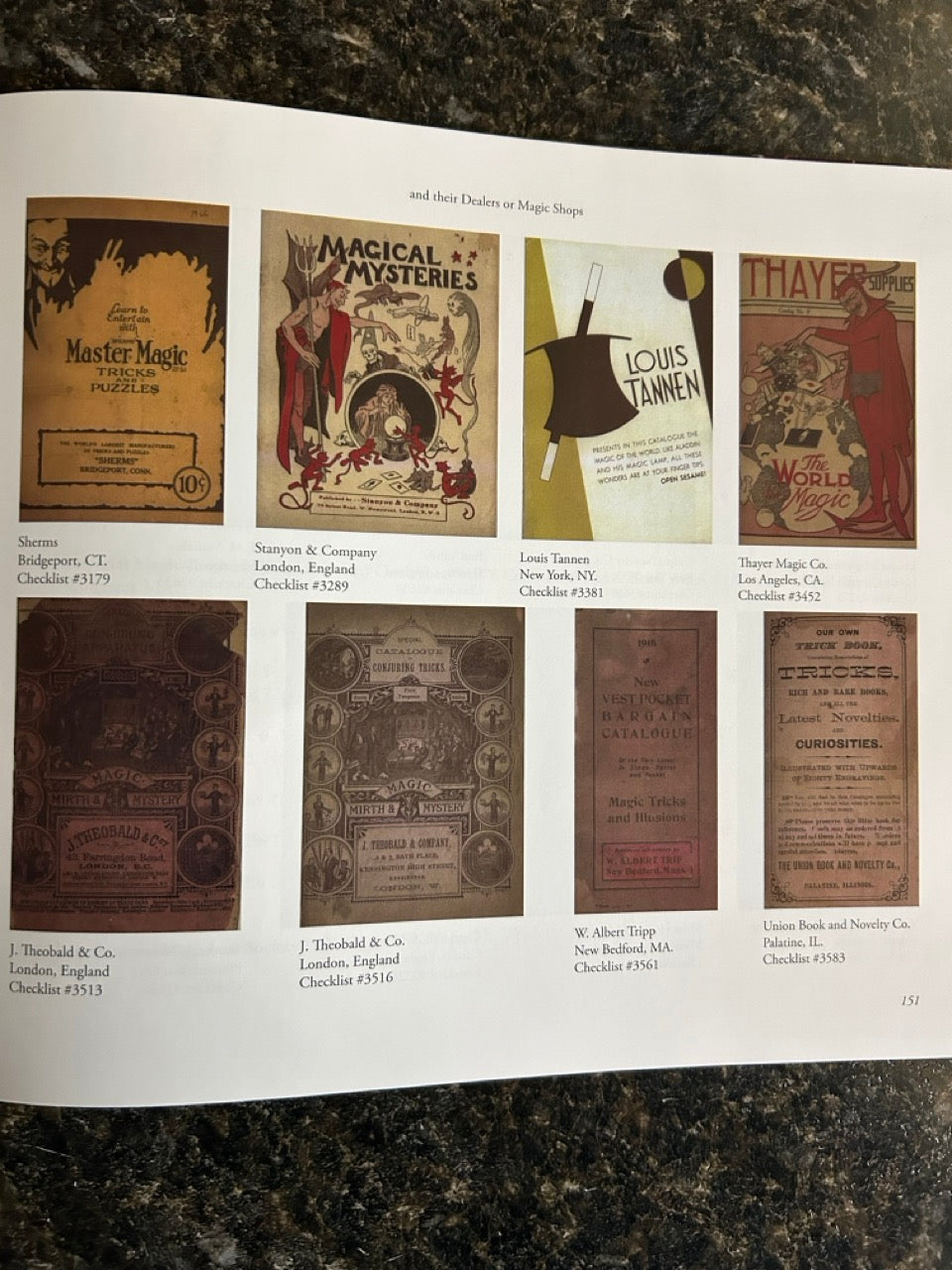 A Checklist of Conjuring Catalogs - Burton S. Sperber - SIGNED