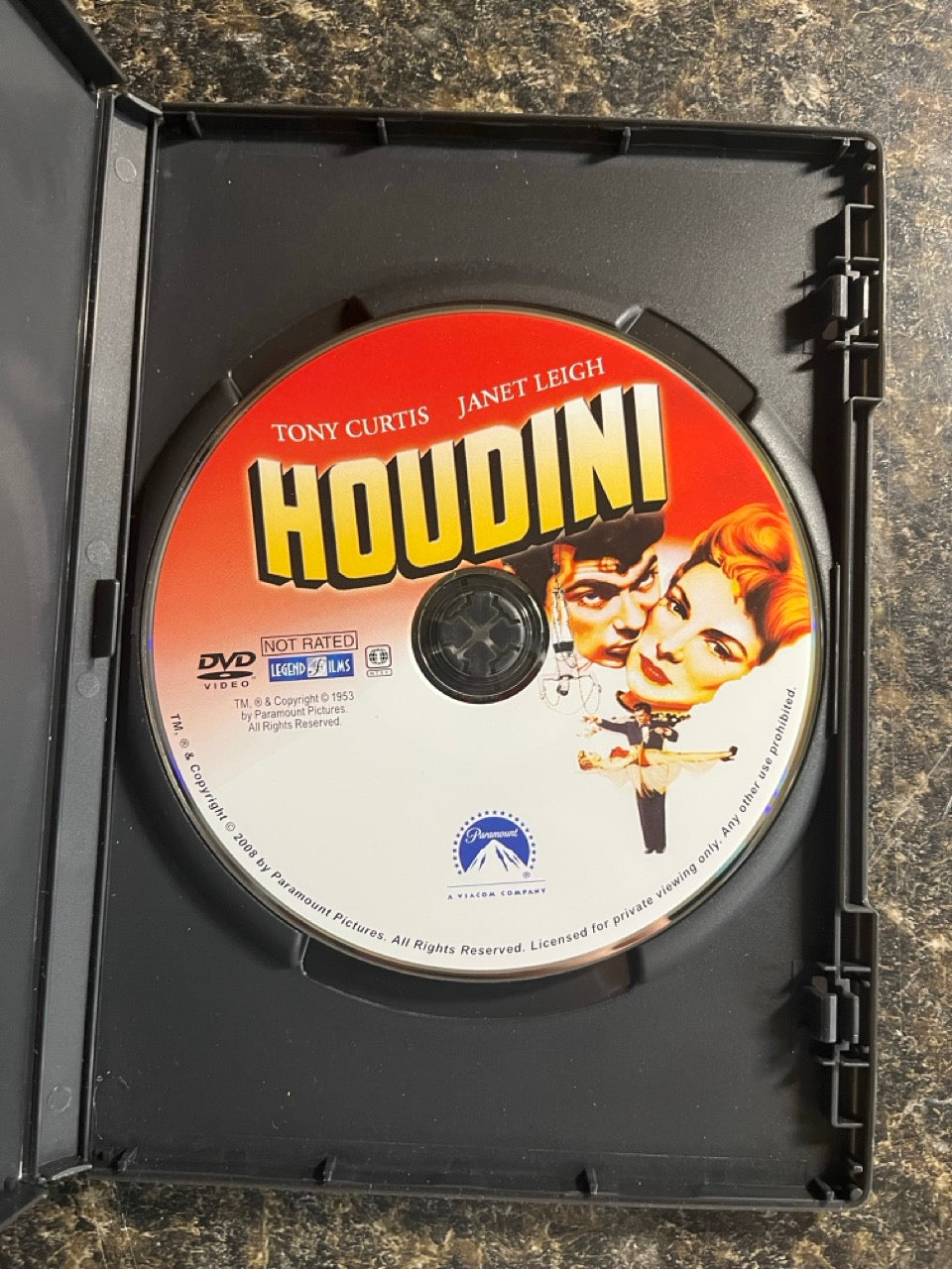 Houdini - DVD - Tony Curtis & Janet Leigh