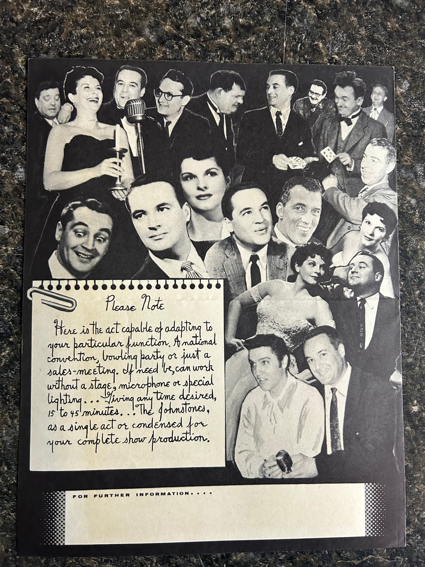 George & Betty Johnstone Publicity Piece