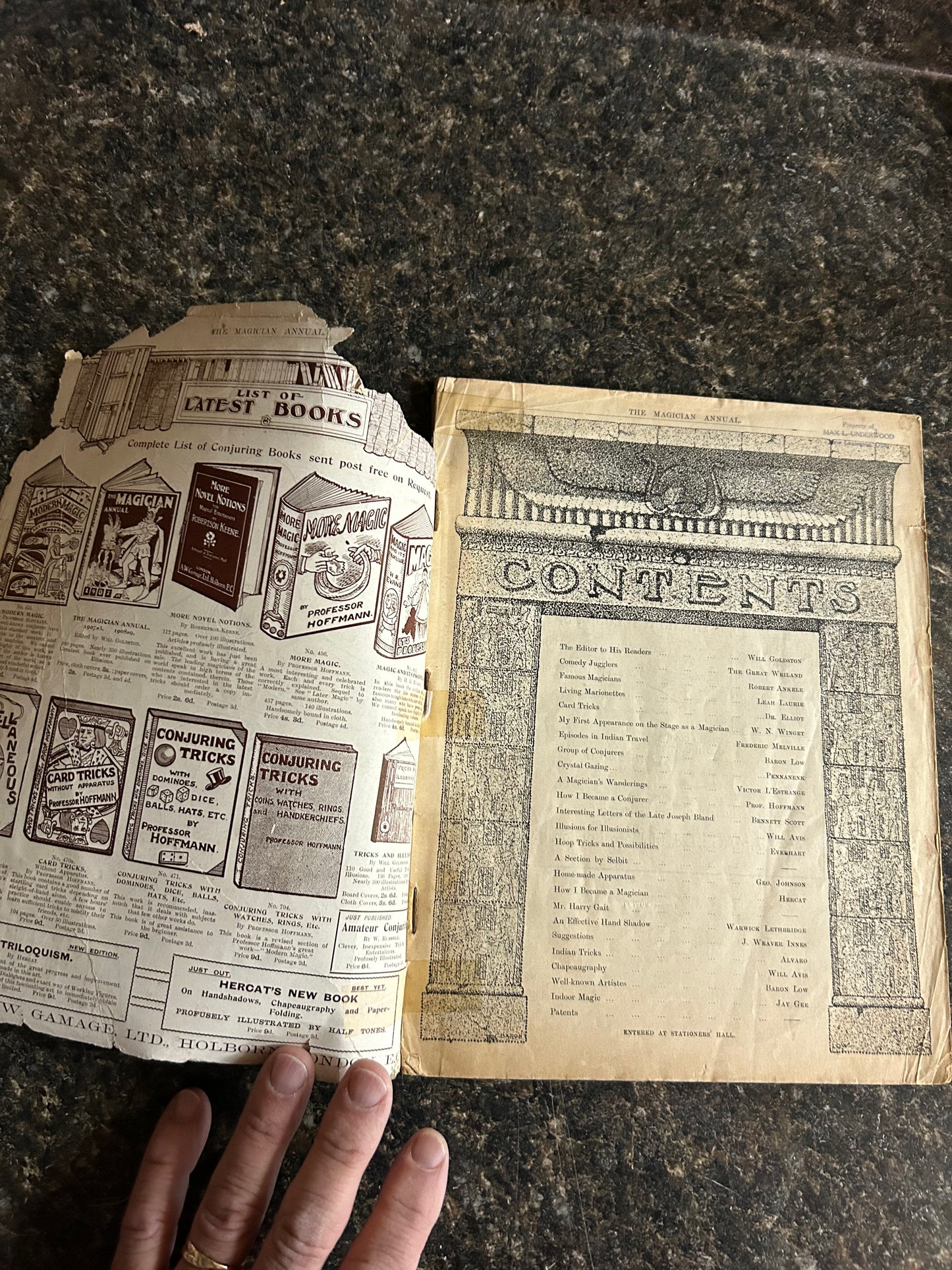The Magician Annual 1908-09 - Will Goldston