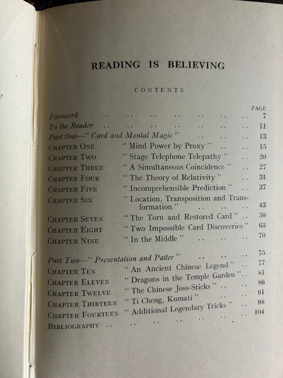 Reading is Believing - Trevor H Hall