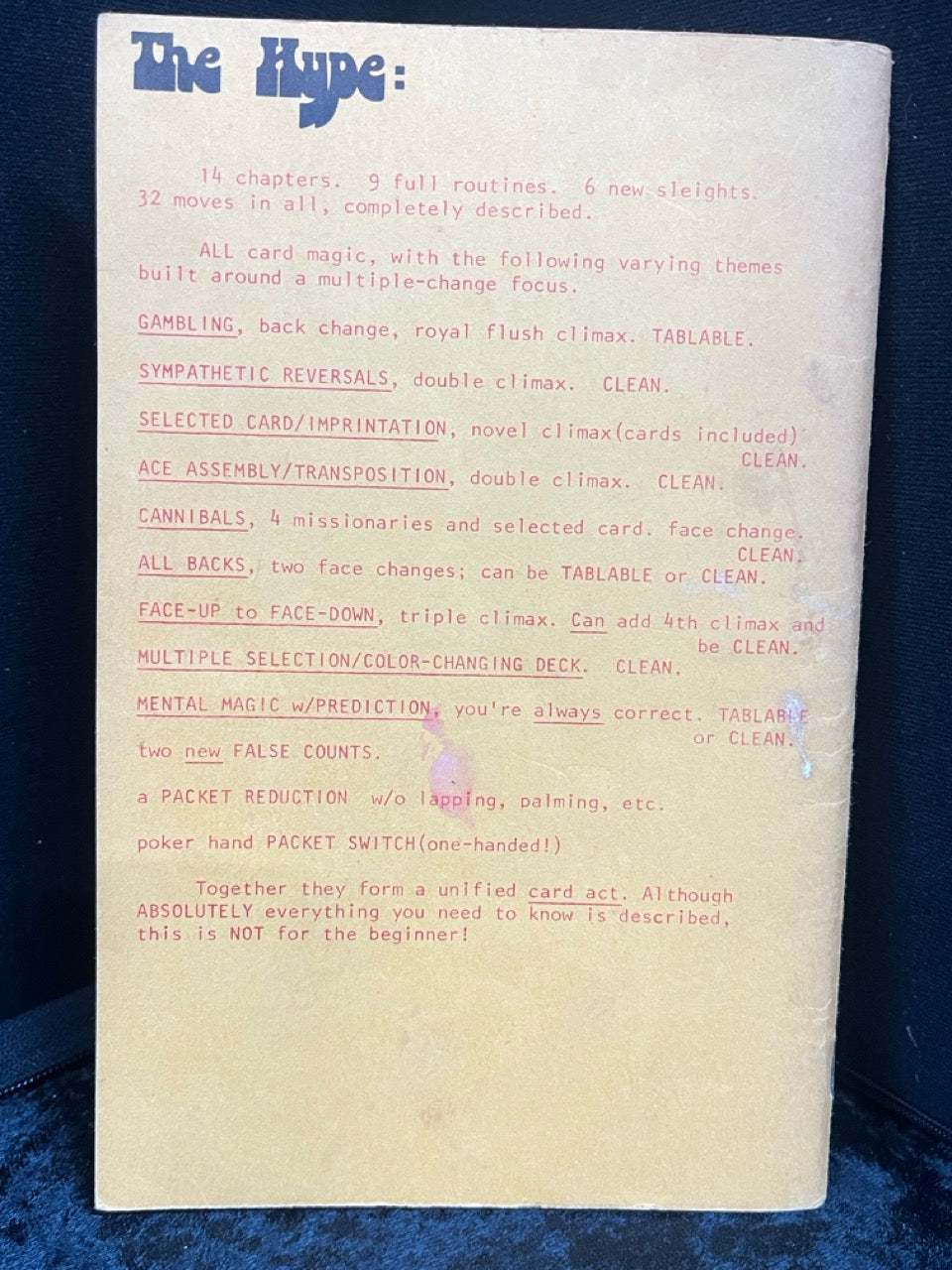 Card Magic Self Spoken - Edward T Hollins