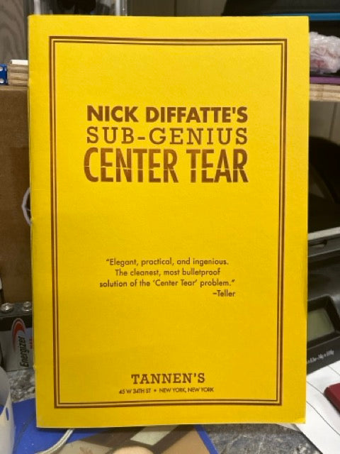 Nick Diffatte's Sub-Geniius Center Tear