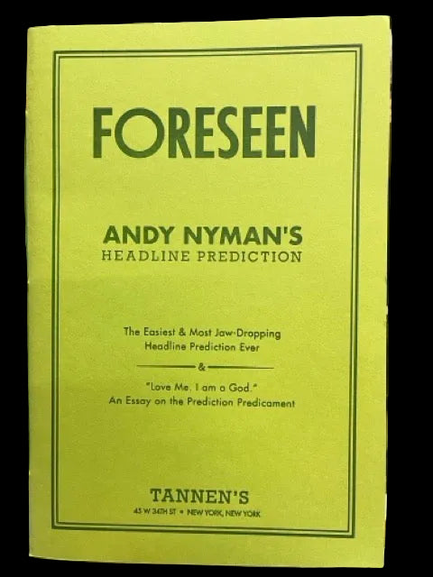 Foreseen: Andy Nyman's Headline Prediction