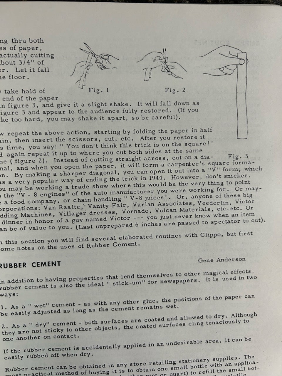 Newspaper Magic - Gene Anderson & Frances Marshall