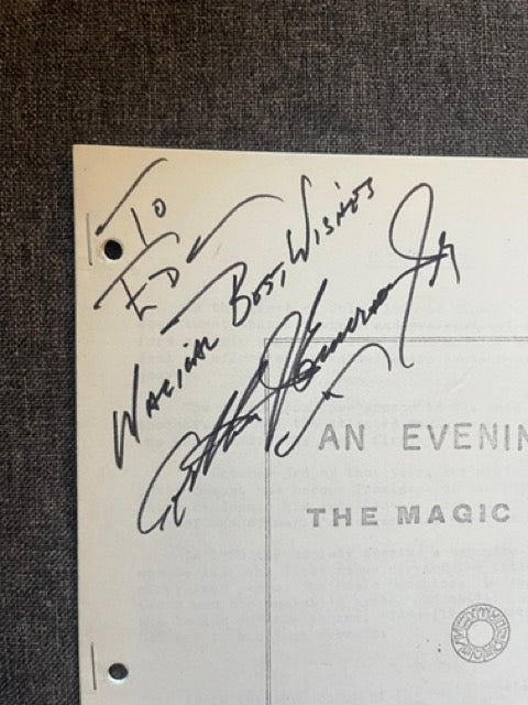An Evening At The Magic Circle - Arthur J. Emerson Jr. SIGNED