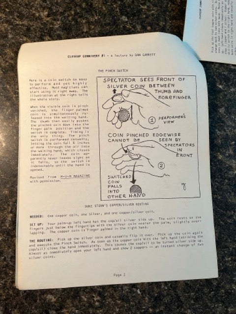 Close-up Connivery #1 Lecture Notes - Dan Garrett's