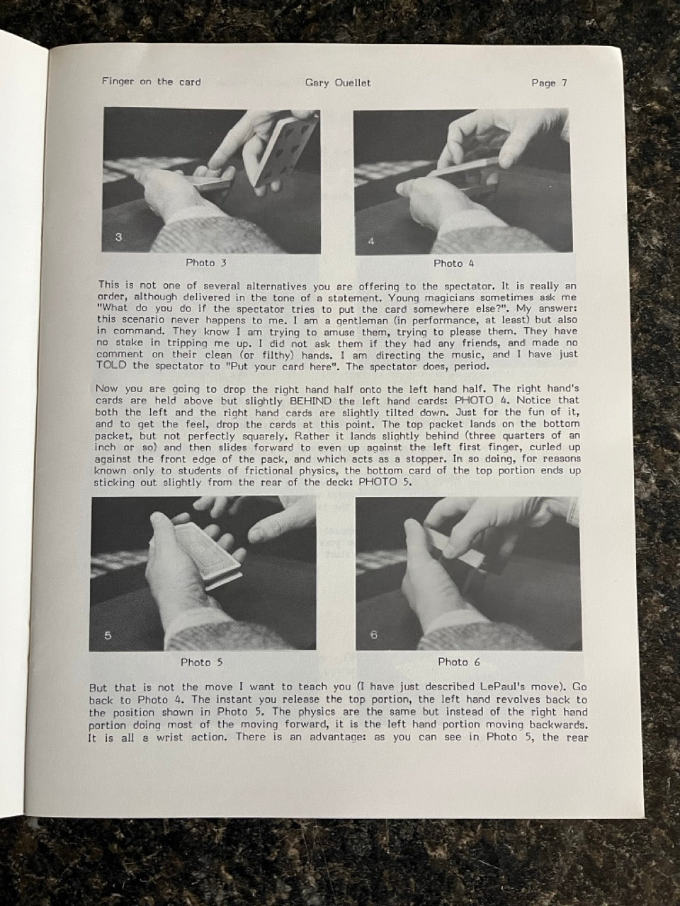 Masters of Magic vol. 1, no. 1 Gary Ouellet's Fabulous Finger on the Card - Gary Ouellet