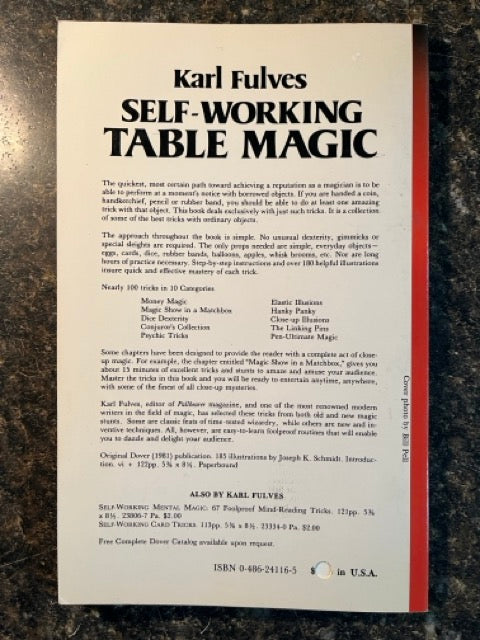 Self-Working Table Magic - Karl Fulves
