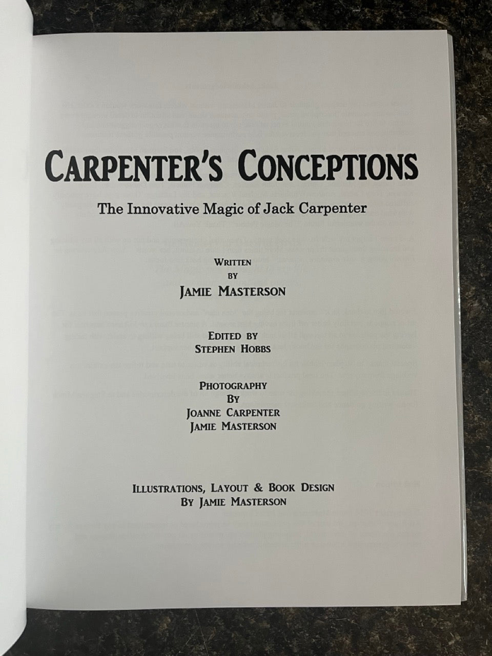 Carpenter's Conceptions - Jack Carpenter & Jamie Masterson