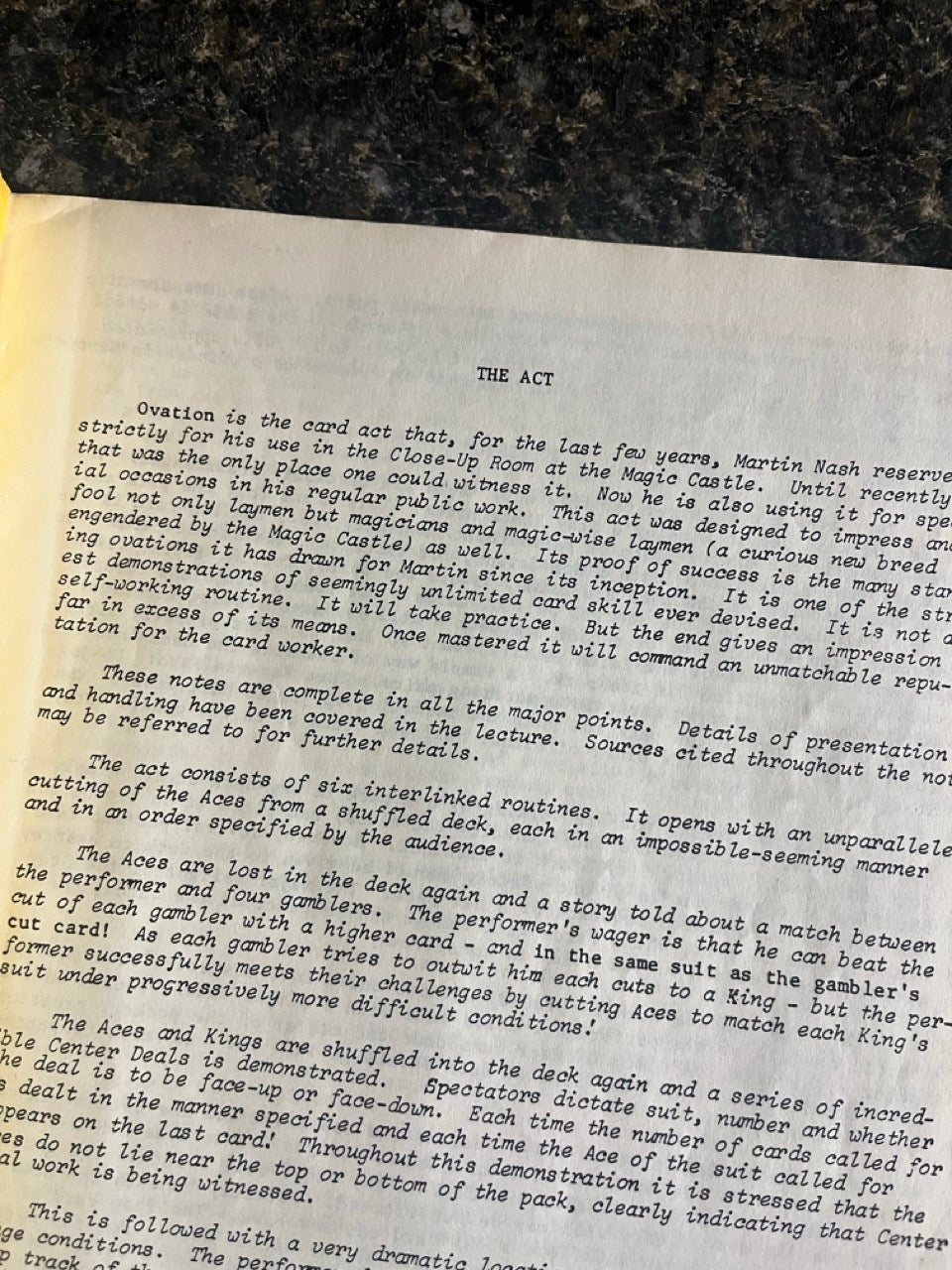 Ovation - Martin Nash - SIGNED