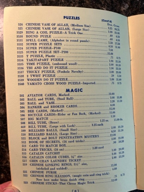 Joker's Wholesale Price List #546 - Joker Novelty