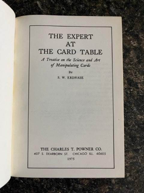 The Expert at the Card Table - S.W. Erdnase - K.C. Card Co. edition