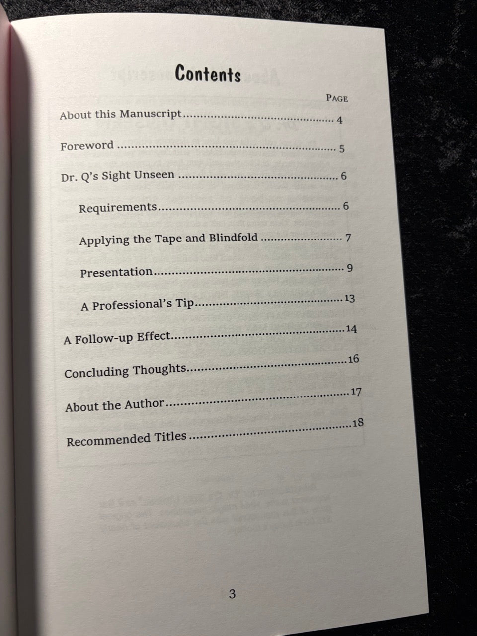 Dr Q's Sight Unseen - William Larsen