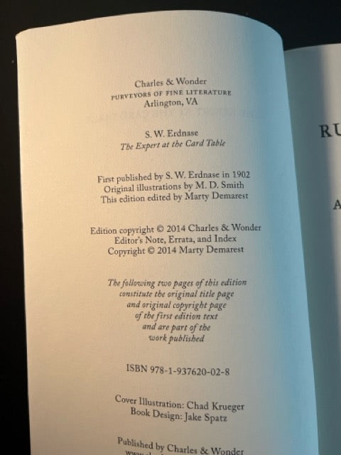 The Expert at the Card Table - S.W. Erdnase (Charles & Wonder edition)