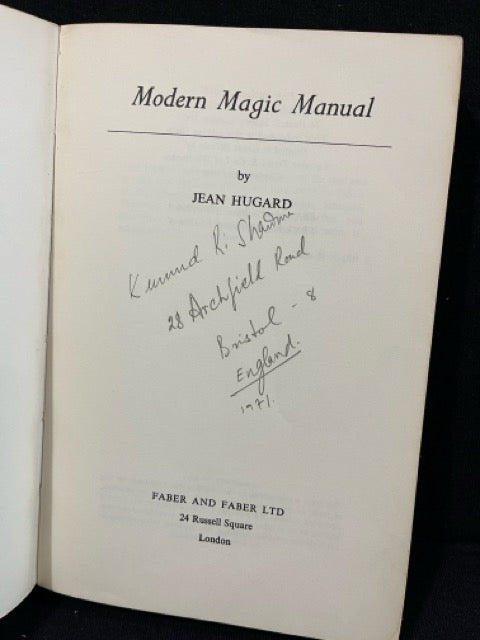 Modern Magic Manual - Jean Hugard