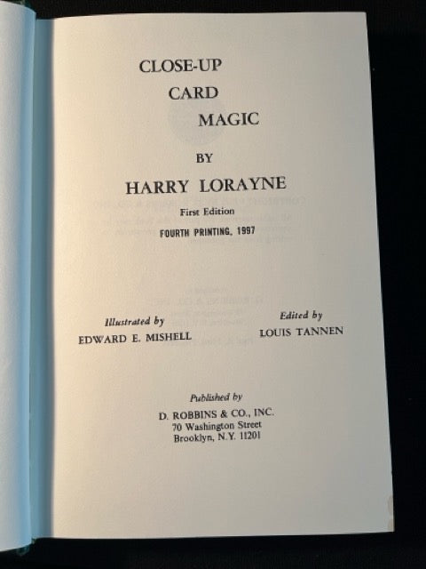 Close-Up Card Magic - Harry Lorayne