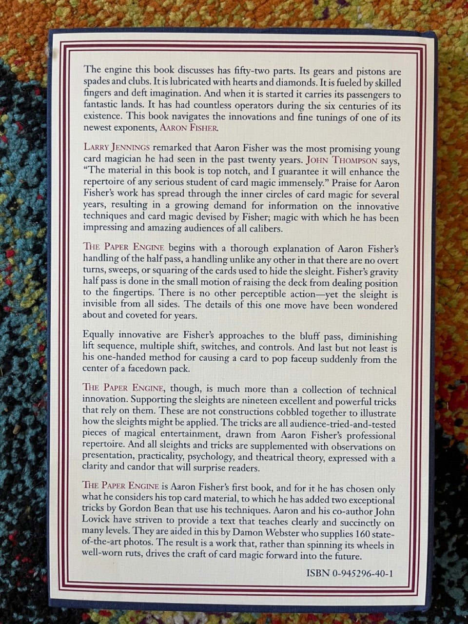 The Paper Engine - Aaron Fisher (1st ed.)