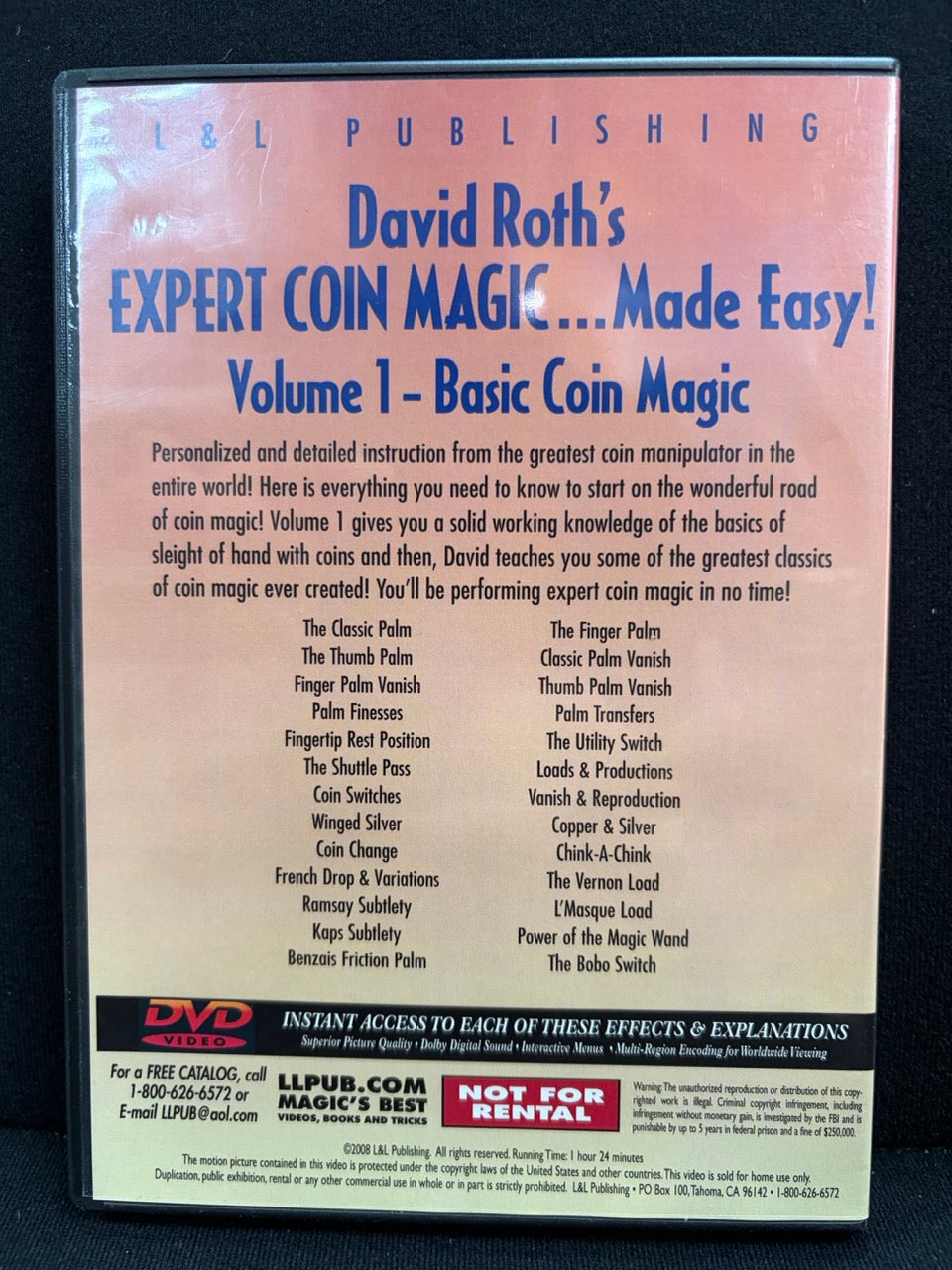 David Roth's Expert Coin Magic Vol.1: Basic Coin Magic - DVD