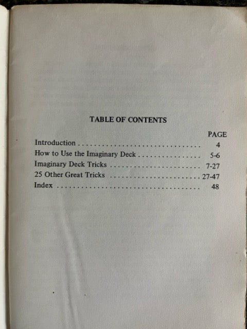 The Jerry Lucas Fifty greatest Card Tricks Booklet...featuring The Imaginary Deck