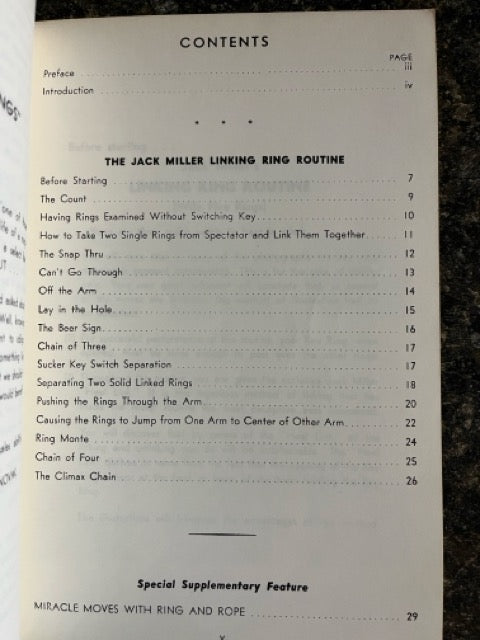 Jack Miller's Linking Ring Routine
