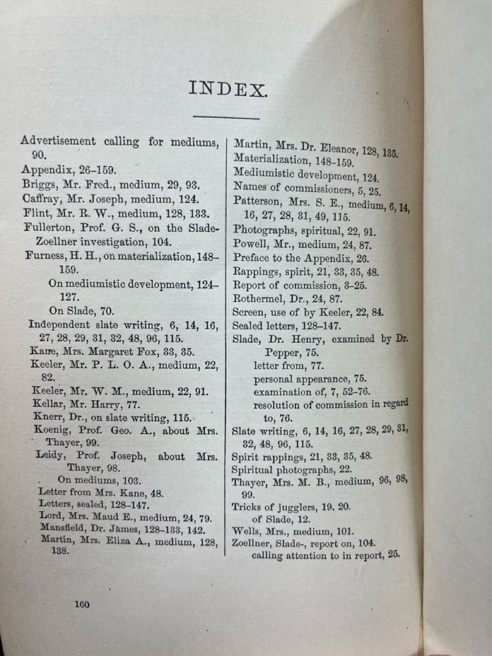 The Seybert Commission on Spiritualism - Henry Seybert