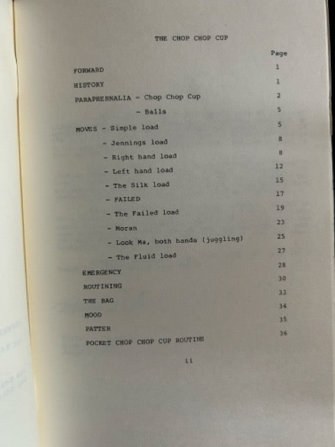 The "How to" Book Of The Chop Cup - Merlyn T. Shute