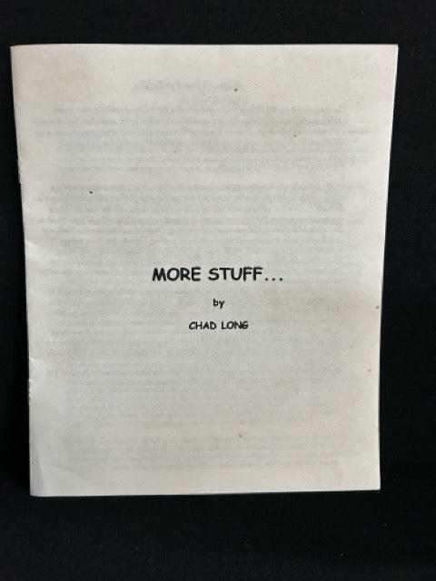 Some Other Stuff.../More Stuff... - Chad Long (SIGNED)