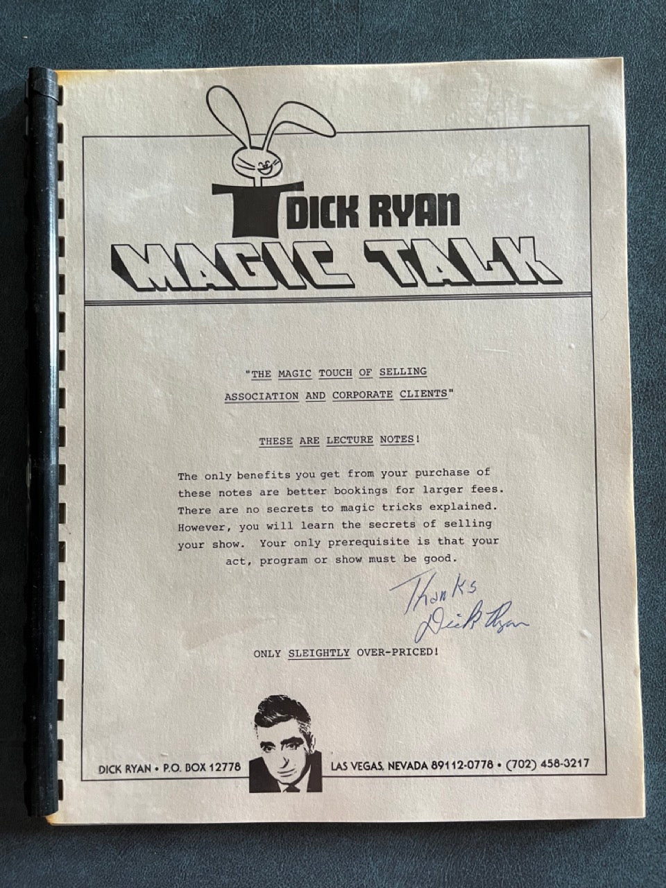 Magic Talk - Dick Ryan - SIGNED