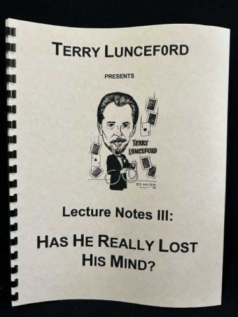 Terry Lunceford "Magic For A Living" Lecture Notes (3 Items)