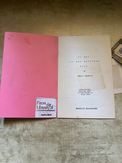 Nu Way Cut and Restored Bill (with Prop Bill) - Magico Magazine / Alan Dell