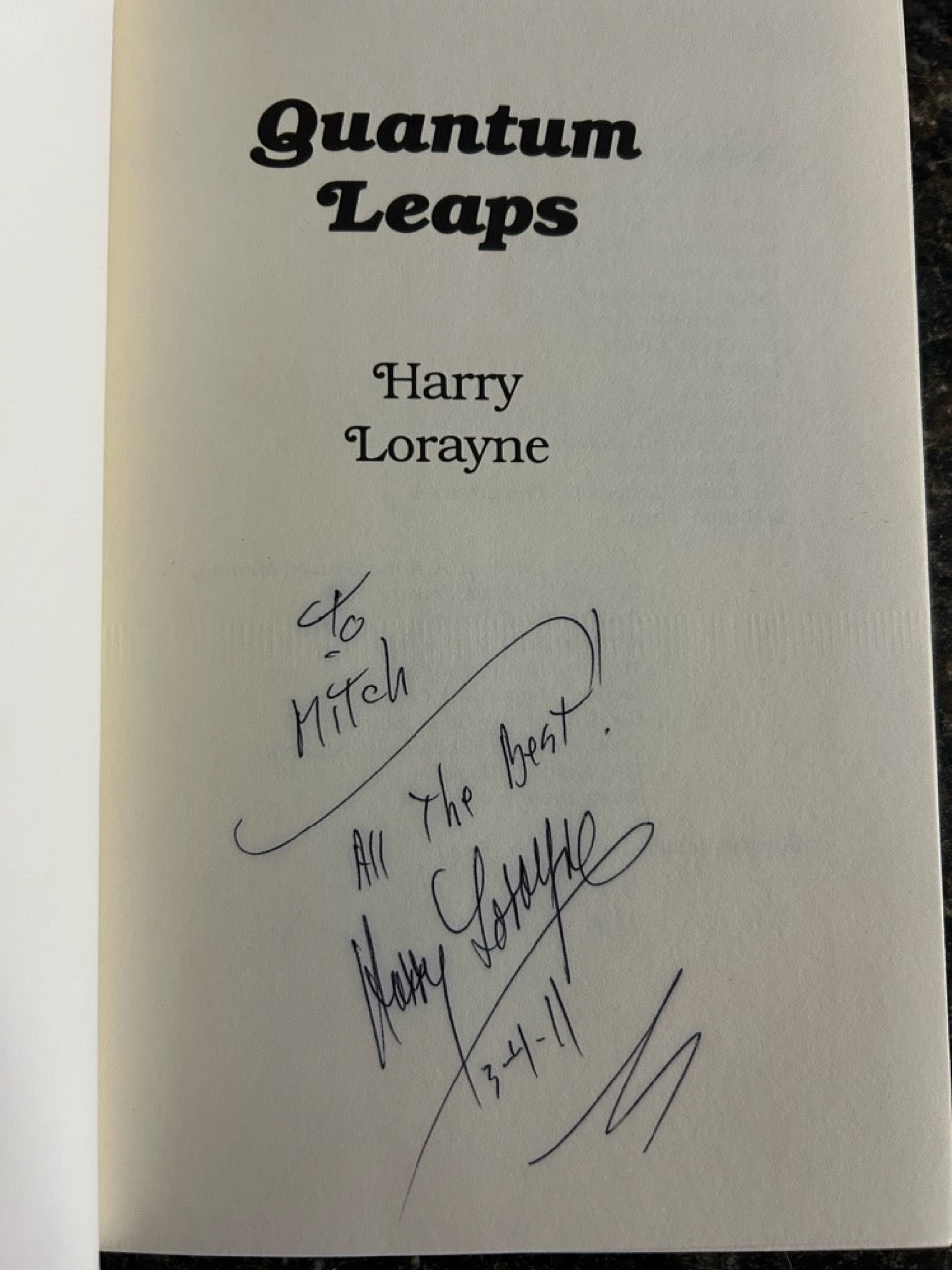 Quantum Leaps - Harry Lorayne (SIGNED)