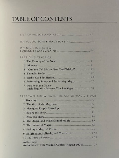 Eugene Burger: Final Secrets - Lawrence Hass