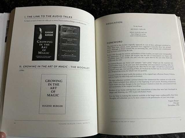 Eugene Burger: Final Secrets - Lawrence Hass