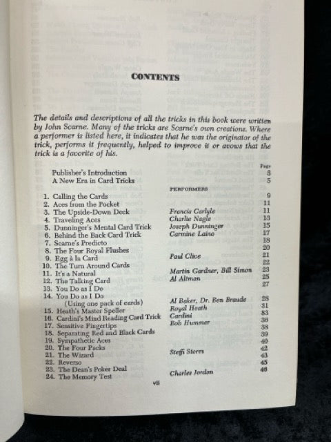 Scarne On Card Tricks - John Scarne (HC)