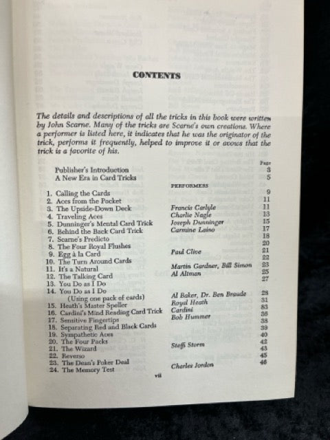 Scarne On Card Tricks - John Scarne (HC)